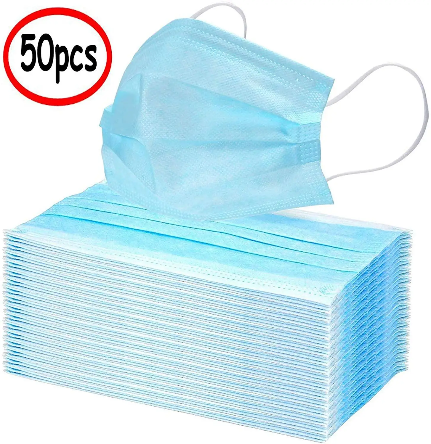 

50 pcs Non Woven Disposable Face Mask 3 Layer Hanging ear Dust Filter Safety Elastic Facial Dust-Proof Safety Masks N95 mask