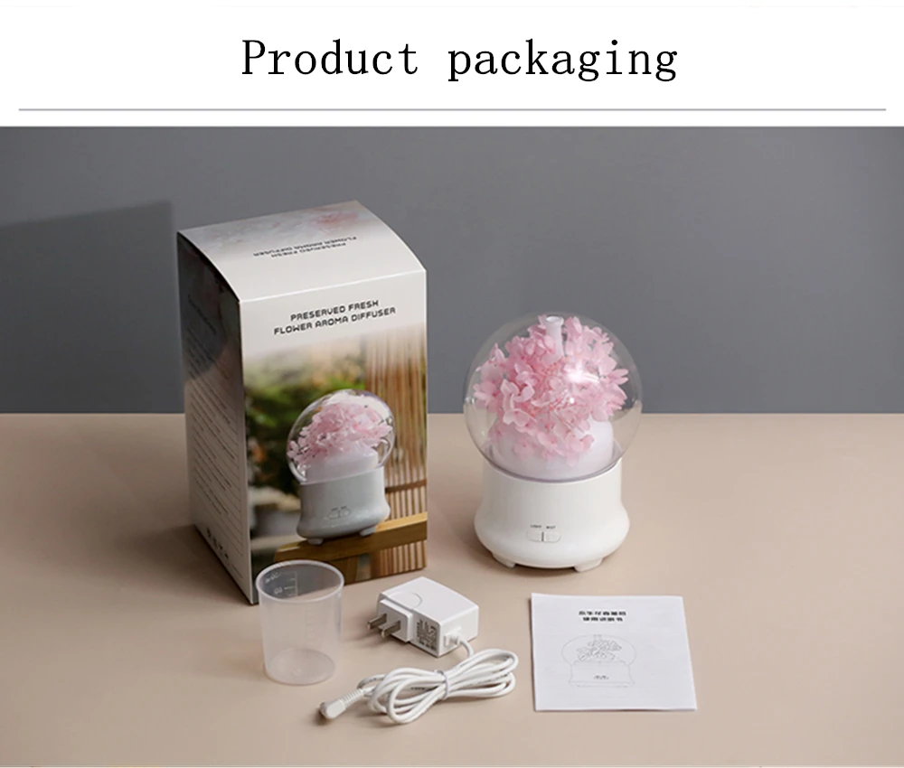 NMT 163 Mini Ultrasonic Humidifier Warm LED Light Aroma Diffuser Household Aromatherapy Essential Oil Diffuseur Air Purification