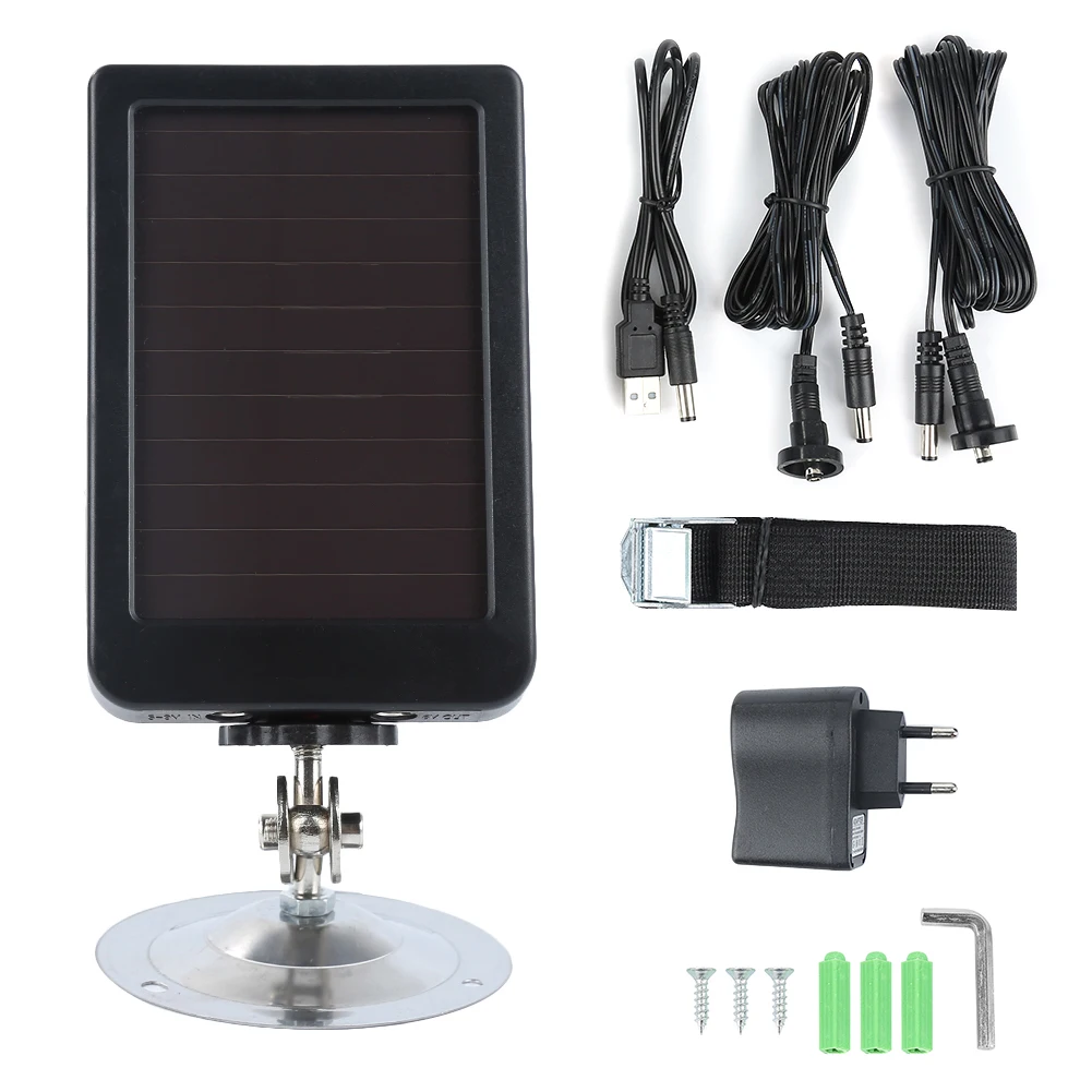 HC300M HC350M HC550M HC550G HC700G External Solar Powered Panel Charger for Hunting Camera Photo Traps Power Supply 3