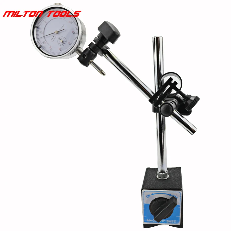 Magnetic Base Dial Indicator Holder - Fine Adjustable Arm For Precision Measurement