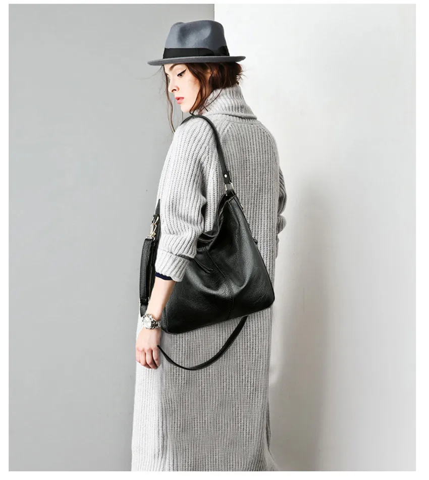 Sac à main vintage marron femme en cuir concepteur à bandoulière bolso mujer