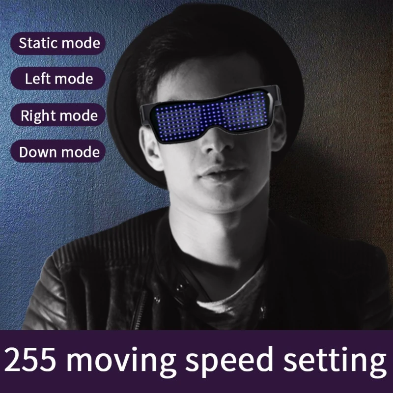 Волшебные Bluetooth светодиодные очки для вечеринок приложение управления щит светящиеся очки USB зарядка DIY управление приложением многоязычный быстрая вспышка Led