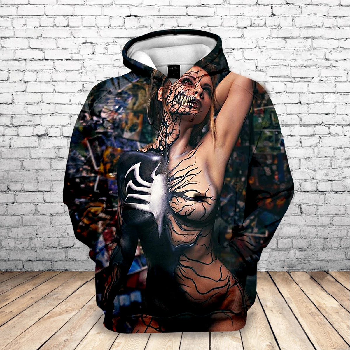 Горячая новинка Толстовка индивидуальный дизайн Venom 3D толстовки с принтом уникальные пуловеры топы мужская одежда Прямая поставка F76 - Цвет: F202