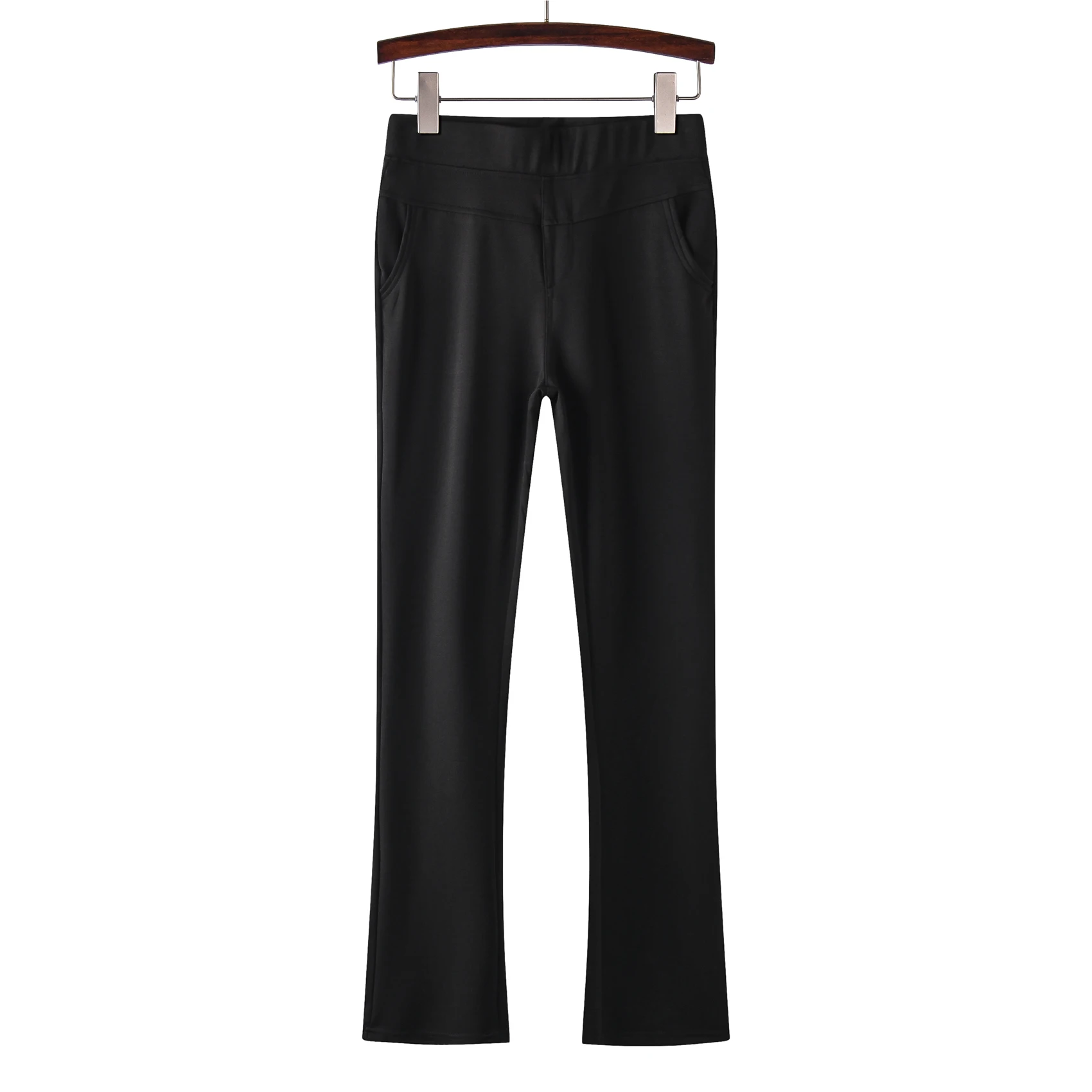 new micro flared female high waist straight work pants trousers |