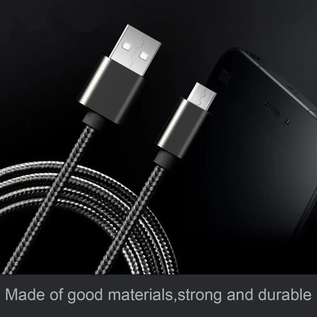 4 цвета для мобильных телефонов через USB кабель для передачи данных Micro USB нейлоновый плетеный кабель для быстрой зарядки передачи и для передачи данных и зарядки устройств линия универсальный для телефонов на базе Android с Bluetooth для samsung S7 1/2/3 м
