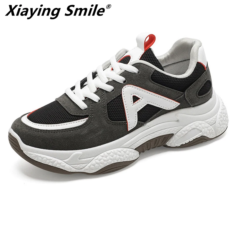 Xiaying Smile для женщин высокое качество кроссовки осень дышащая Спортивная обувь женские PU сетчатые туфли Спорт на открытом воздухе прогул