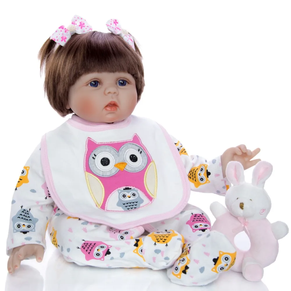 KEIUMI Мягкие силиконовые Reborn Baby Doll Menina 55 см DIY гладкие волосы реалистичный мультфильм Boneca Reborns подарки на день рождения