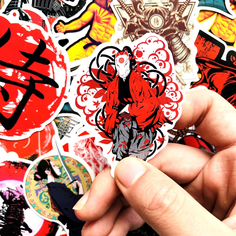 65 шт. Bushido Kanji японские персонажи модные водонепроницаемые наклейки для кузова автомобиля Наклейка на чемодан ноутбука наклейки для мотоциклетного шлема