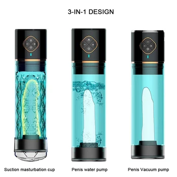 Electric Male Masturbator Cup Hydro Machine Penis Water Pump Penis Delay Training with Spa Sex Toys For Men Penis Enlargement 2