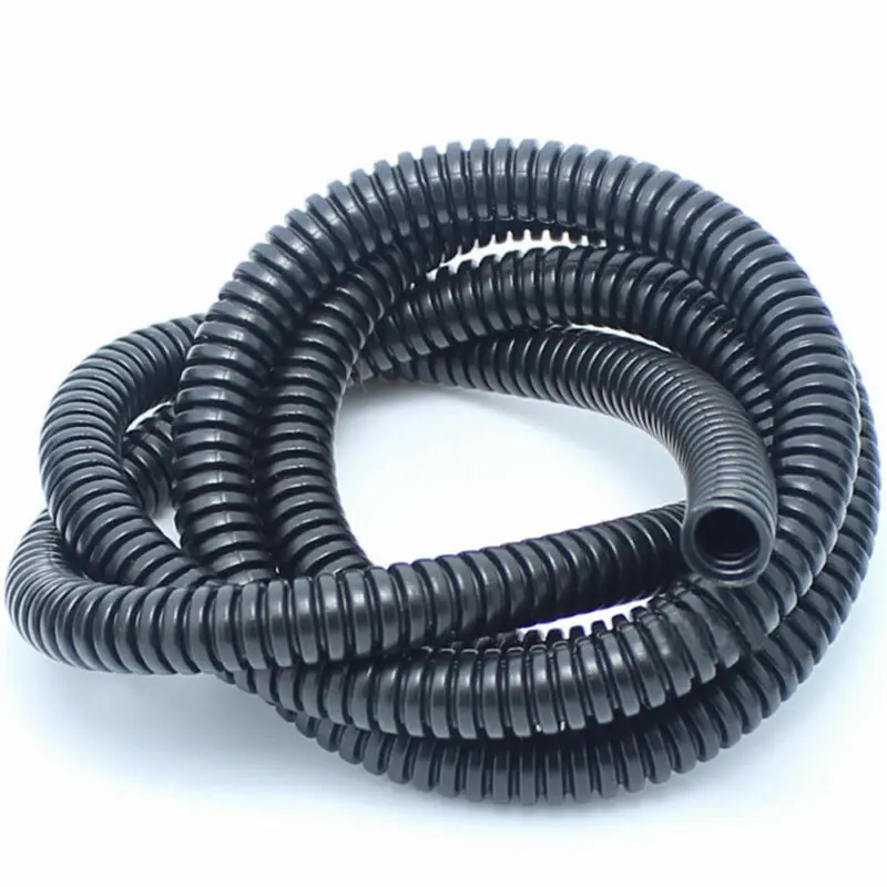 1/3meter Split Wire Loom Conduit Polyethylene Tubing Black Color Sleeve Tube OD: 7 10 13 15 18 25 28mm