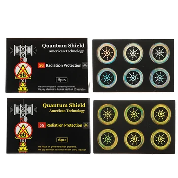 1 box Round Scalar Quantum Shield Energy Sticker with Negative Ions Anti Radiation Protection Block 5g