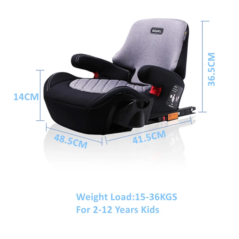 ALWAYSME Solid Color Child Car Seats With ISOFIX and Head Support Pillow and Foot Rest