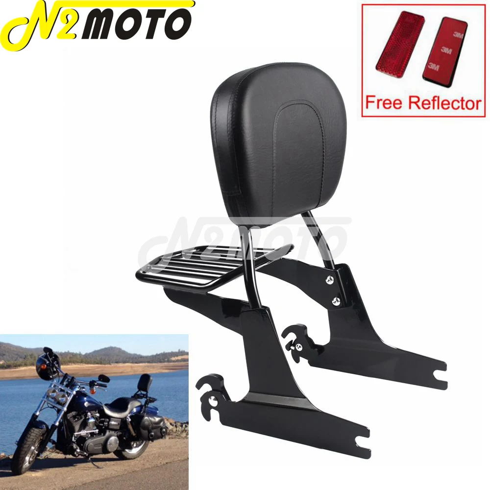 Черная накладка на спинку для Harley Dyna Low Rider Wide Glide Fat Bob FXDF FXDFSE 2008 2009 FXDWG 10 Up| |