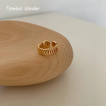 

Timeless Wonder Snake Chain Safety Pin Cocktail Ring Women Jewelry Punk Gothic Ins Designer Top Trendy Hip Hop Party Rare 4562