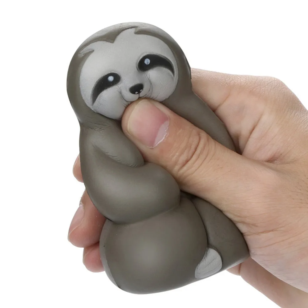 Funny Cute sloth Rebound PU Toy Soft rubber Squeeze Toys Stress Relieve Toys Cartoon Decoration doll Stretchy Healing toys #A