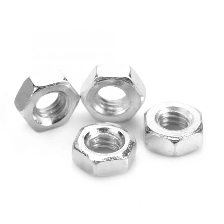 

100pcs/set Zinc Plated Carbon Stainless Steel Square Nuts Great Replacement Steel Thread Hex Hexagonal Nuts Fasteners M2-M5