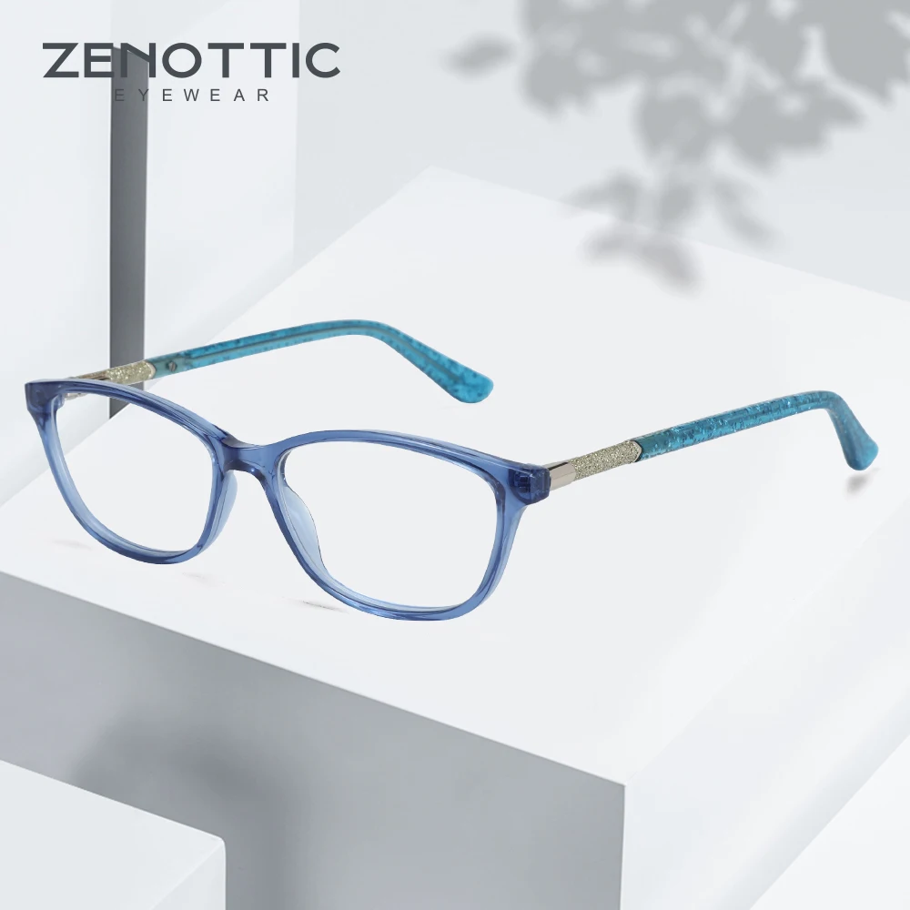 ZENOTTIC ацетатные женские прозрачные винтажные оптические очки для