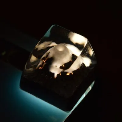 1 шт. SA профиль Mt. Fuji Смола ebony wood keycap механическая клавиатура креативная ручная