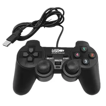 

Black Wired Game Controller USB Joystick Gamepad Joypad for PC Laptop Computer