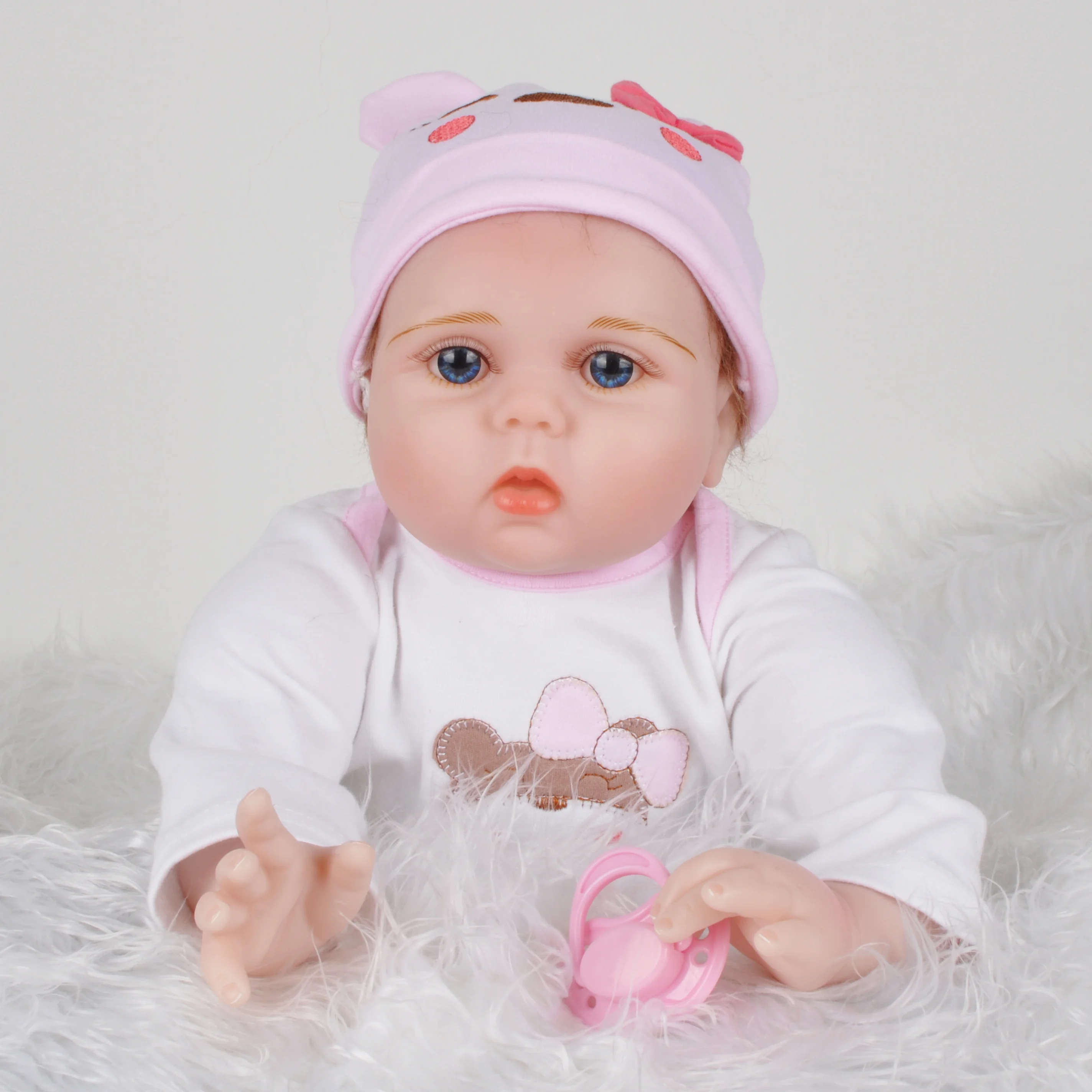 40 см силиконовая кукла реборн Bebe 16 дюймов Реалистичная настоящая мохеровая Menino