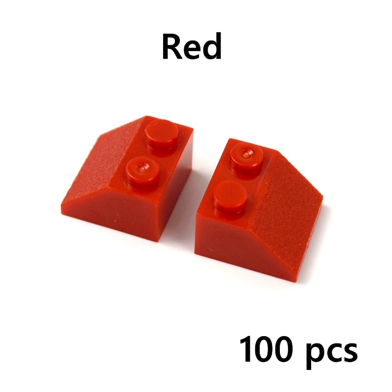 50-100 Pieces Roof Tile Bricks 1X2 With Slope 45 DIY Enlighten Building Block Bricks Toys For Boys Kids Compatible All Brands 13