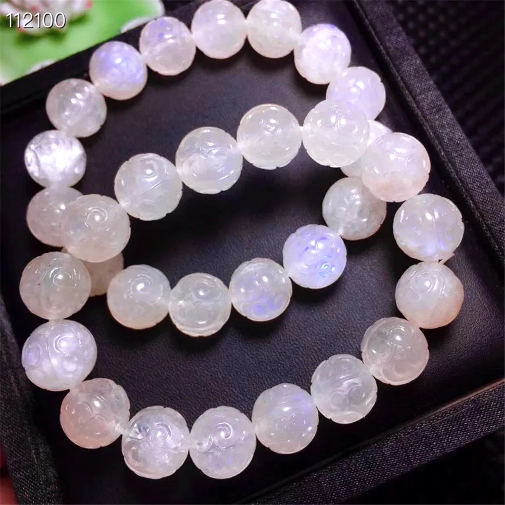 

11mm Genuine Natural Moonstone Bracelet For Woman Lady Man Lucky Love Loose Round Beads Crystal Gemstone Stretch Jewelry AAAAA