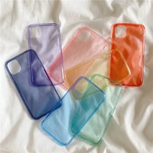 Soft-Cover Case 11 Clear iPhone Transparent Colorful 8-Plus for 12 Mini-X-Xs Pro-Max