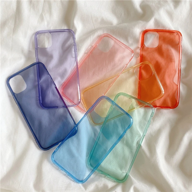 Colorful Transparent Soft Cover for 12 mini X XS 6 Plus Clear iPhone Case 11 Pro Max 7 Plus 8 Plus iPhone11 XR 12Pro SE 2020 13 best case for iphone 13 pro max