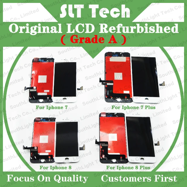 Display Lcd Originale Originale Ricondizionato Per Iphone 7 8 Plus 7P 8 P Schermo Lcd Digitalizzatore Originale Con Gruppo Telaio Colla Fredda
