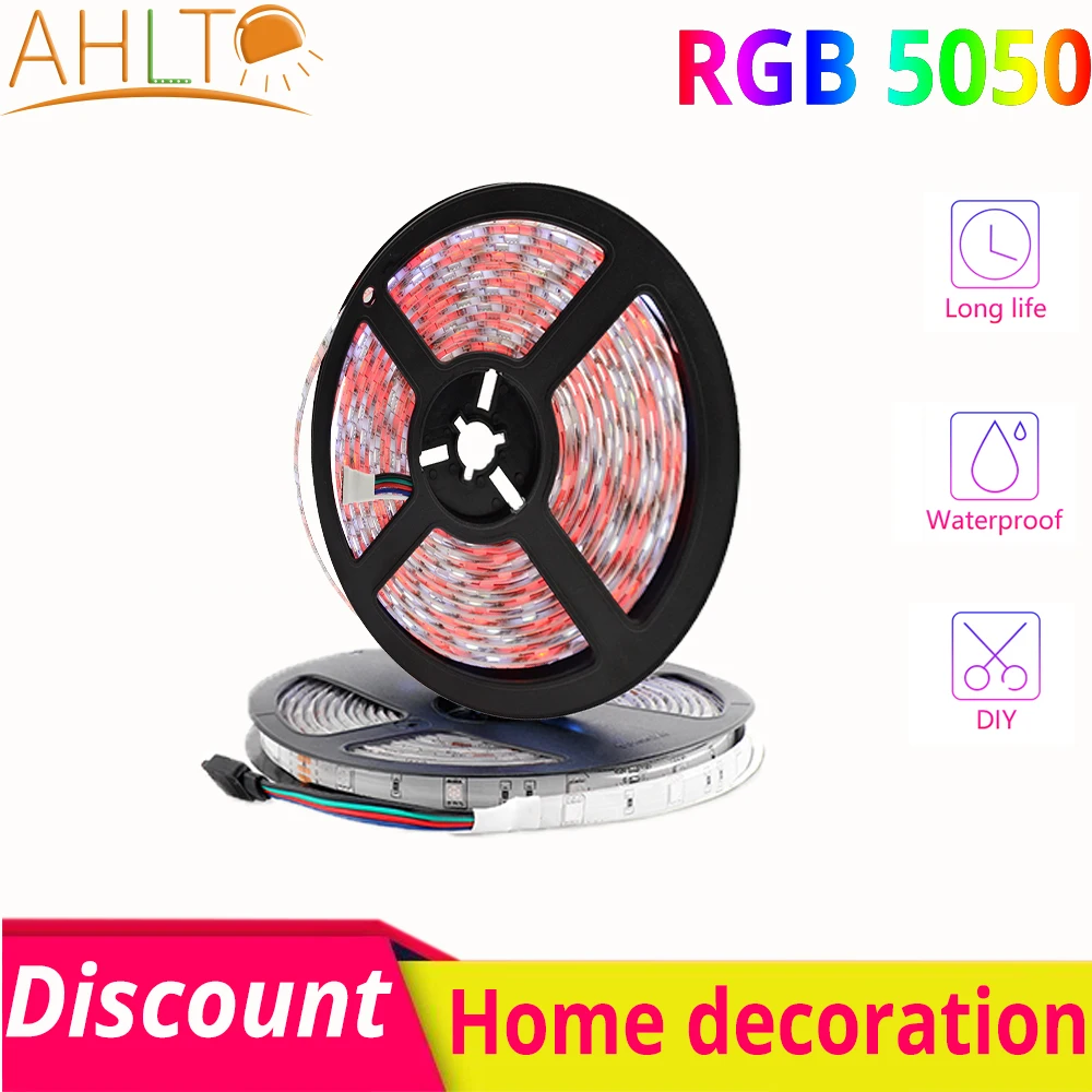

5M 5050 RGB/RGBWW IP67 Waterproof Flexible LED Strip Light Holiday Decoration Light DC12V Table Lamp Night Light Garden Lighting
