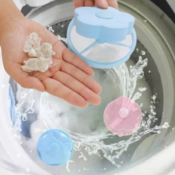

Filter Mesh Pouch Cleaning Balls Bag Dirty Fiber Collector Washing Machine Laundry Balls Discs Reusable Hair Removal Catcher