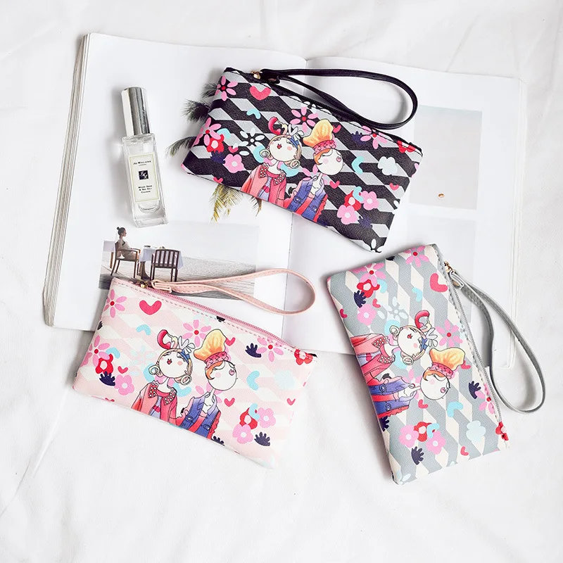 

IMIDO Clutch Leather Wallet 2019 New Fashion Hand Joker Female Bag Pouch Key Pocket Purse Keychains for Ladies