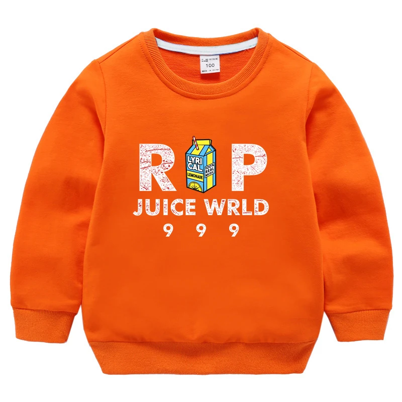 Свитшоты для мальчиков; детская одежда; свитер с принтом «Rip Juice Wrld 999» для девочек; толстовка с капюшоном для малышей; хлопковый пуловер; футболка; коллекция года; Осенние Топы
