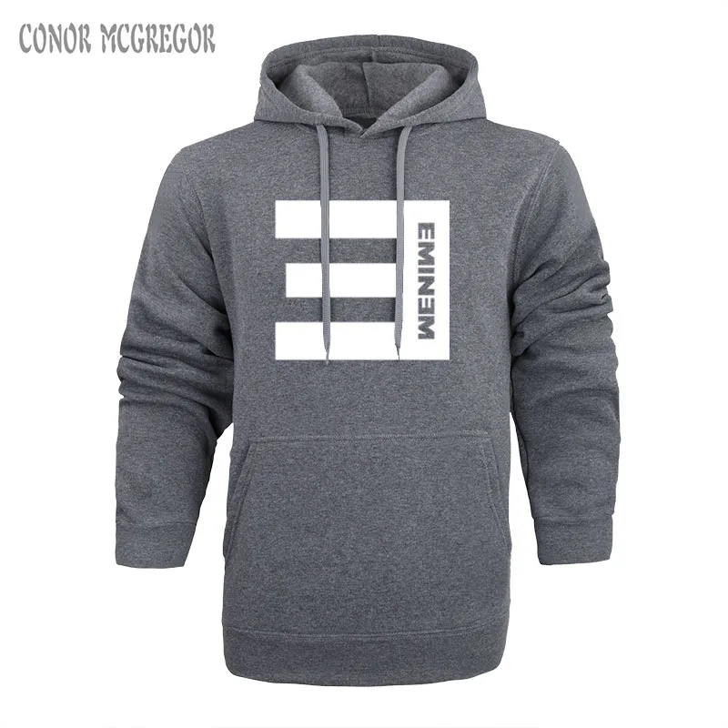 Новые зимние мужские толстовки Eminem с принтом утепленный пуловер Толстовка Мужская спортивная одежда модная одежда