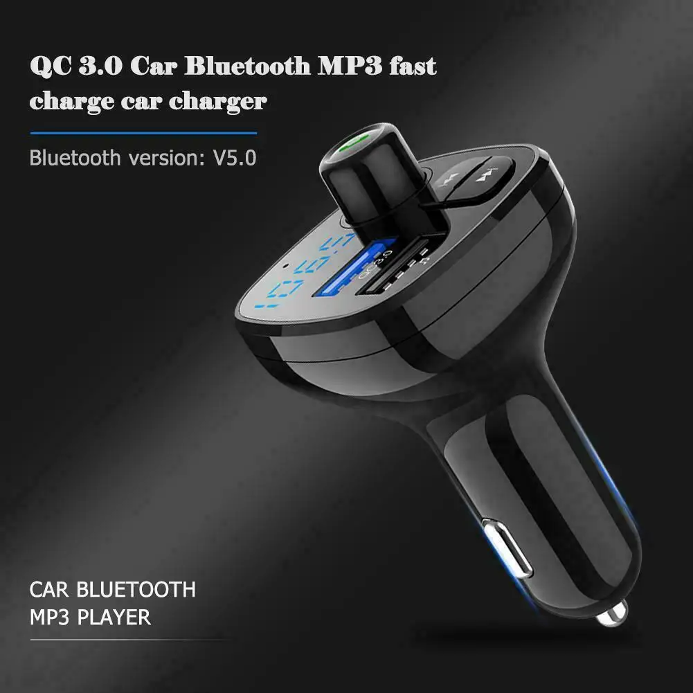 Беспроводной Bluetooth Handsfree автомобильный комплект fm-передатчик MP3-плеер двойной USB зарядное устройство