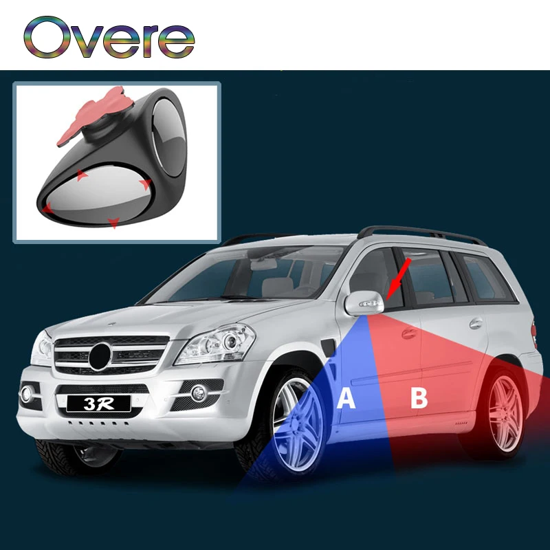 Overe 1PC 360 Adjustable Car Rearview Mirror Auxiliary For Fiat Punto Volkswagen VW Polo Passat B7 B8 Golf 5 6 7 Tiguan | Автомобили и
