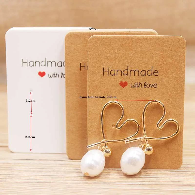 50PcsDIY 수제 시리즈 종이 귀걸이 태그 크래프트 디스플레이 교수형 카드 패키지 귀 스터드 귀걸이 쥬얼리 패키지