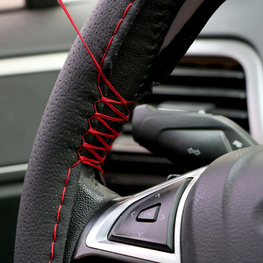 DIY Steering Wheel Covers Leather braid on the steering-wheel For Ford ST FOCUS 2 Focus 3 Mondeo Fiesta Kuga MK2 MK3 MK4 | Автомобили и