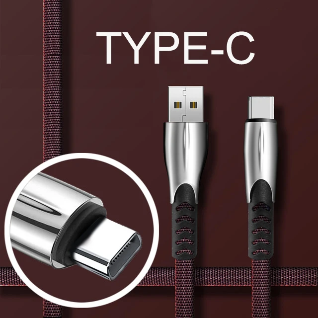 RDCY кабель usb type-C для samsung S10 huawei P30 Pro Быстрая зарядка type-C кабель USB C для samsung S9 S8 - Цвет: Черный