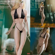 

S18A/S19B/S20A/S21B/S22A/S23B 1/6 Pale/Suntan Skin Female Seamless Mid/Large Breast Bust Body With Stainless Steel Skeleton