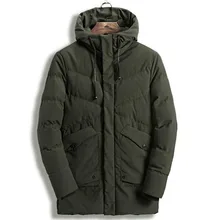 Мужская парка, зимние куртки, хлопок, одноцветные, толстые, фирменный дизайн, мужские ветровки, повседневная верхняя одежда, мужские пальто, теплые, хит