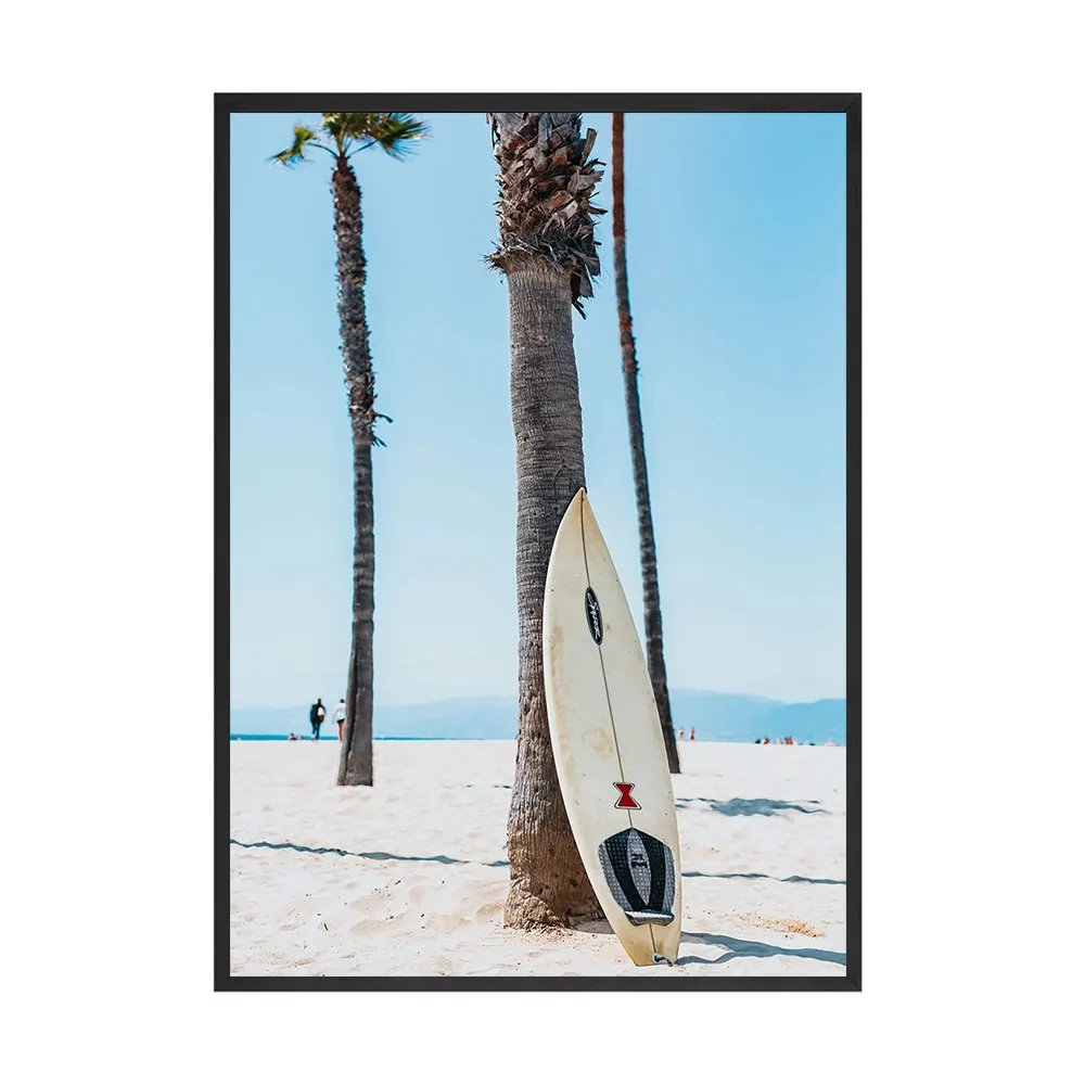 California-Beach-Van-Canvas-Painting-Ferris-Wheel-Print-Tropical-Palm-Poster-Pastel-Color-Wall-Art-Nordic (7)