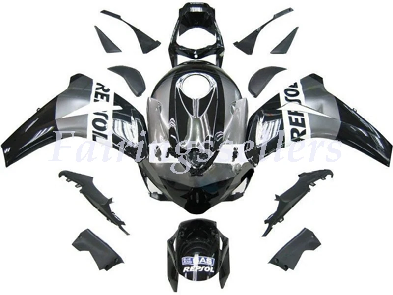 

Injection New ABS Full fairings kit Fit For HONDA CBR1000RR 2008 2009 2010 2011 CBR1000RR 08-11 CBR1000 Fairing Black Silver