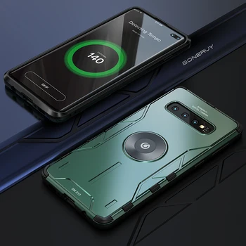 

Shockproof Metal Armor Case For Samsung Galaxy S10 Note 10 9 Plus S9Plus Metal Bumper Phone Back Covers For Samsung S10Plus Case
