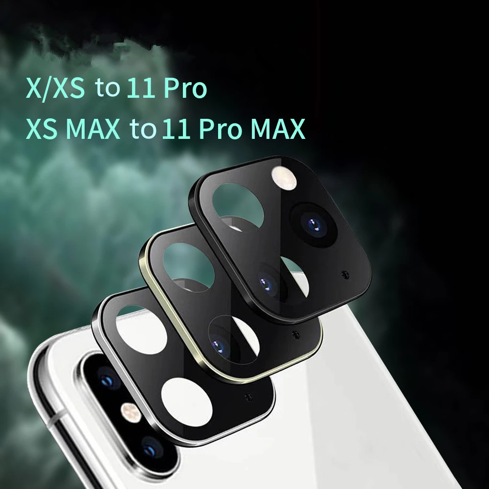 Подходит для iPhone Apple X XS MAX секундная смена 11Pro для Apple 11 PRO MAX наклейка на рассеиватель Модифицированная крышка камеры титановый сплав