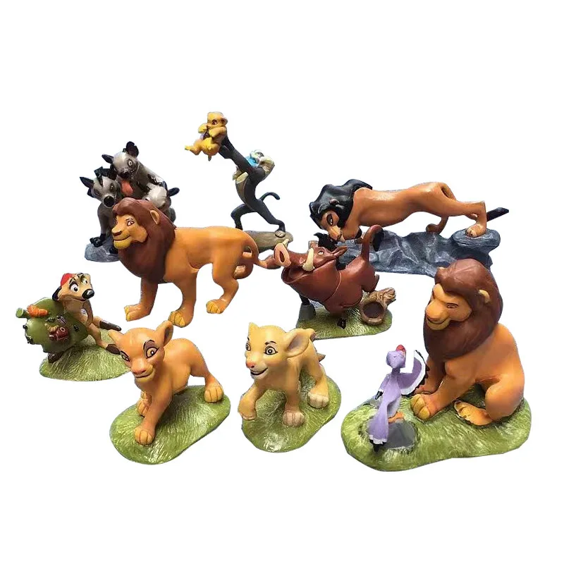 Мультфильм Лев Guard King Character Simba ПВХ Фигурки Mufasa Nala Hyenas Timon Pumbaa Sarab Коллекция