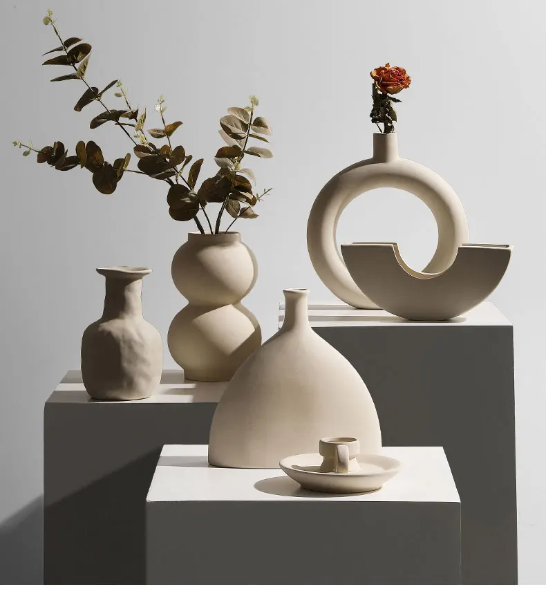 ðŸ”¥ðŸ”¥ Minimalist Ceramic Vase - White Ceramic Vases For Home Decoration