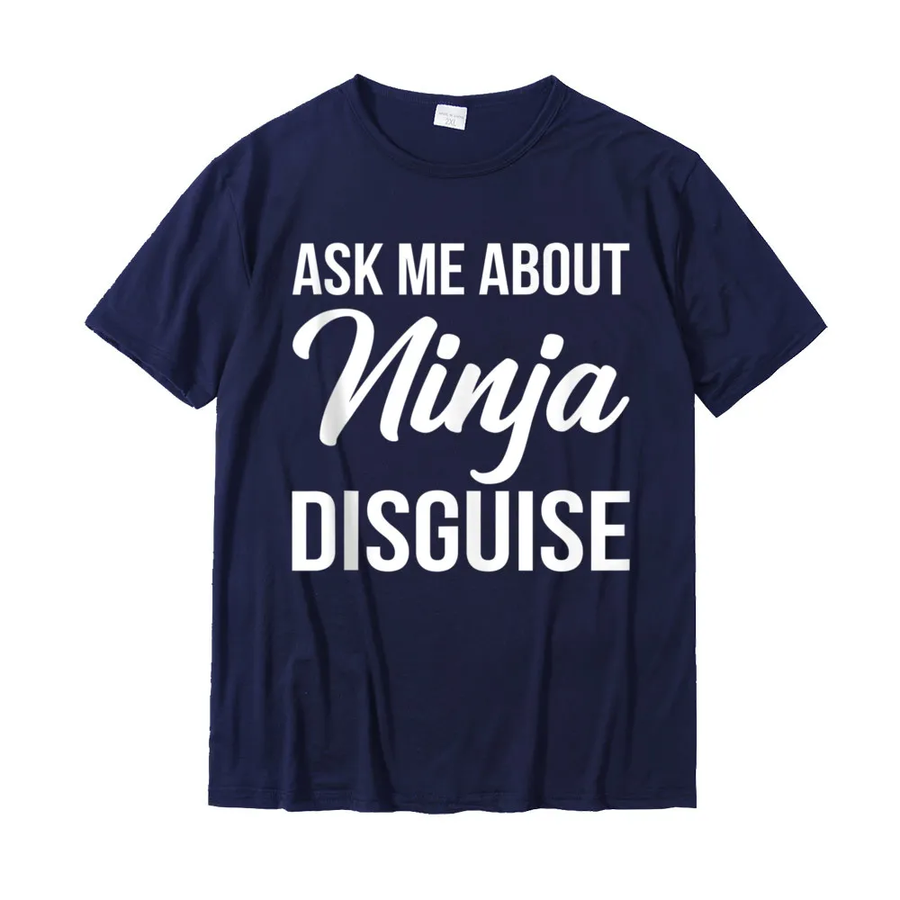 Group Labor Day Pure Cotton Round Neck Tops & Tees Short Sleeve Casual Tops Shirts Slim Fit Comics Top T-shirts Funny Ask Me About My Ninja Disguise Tank Top__20219 navy