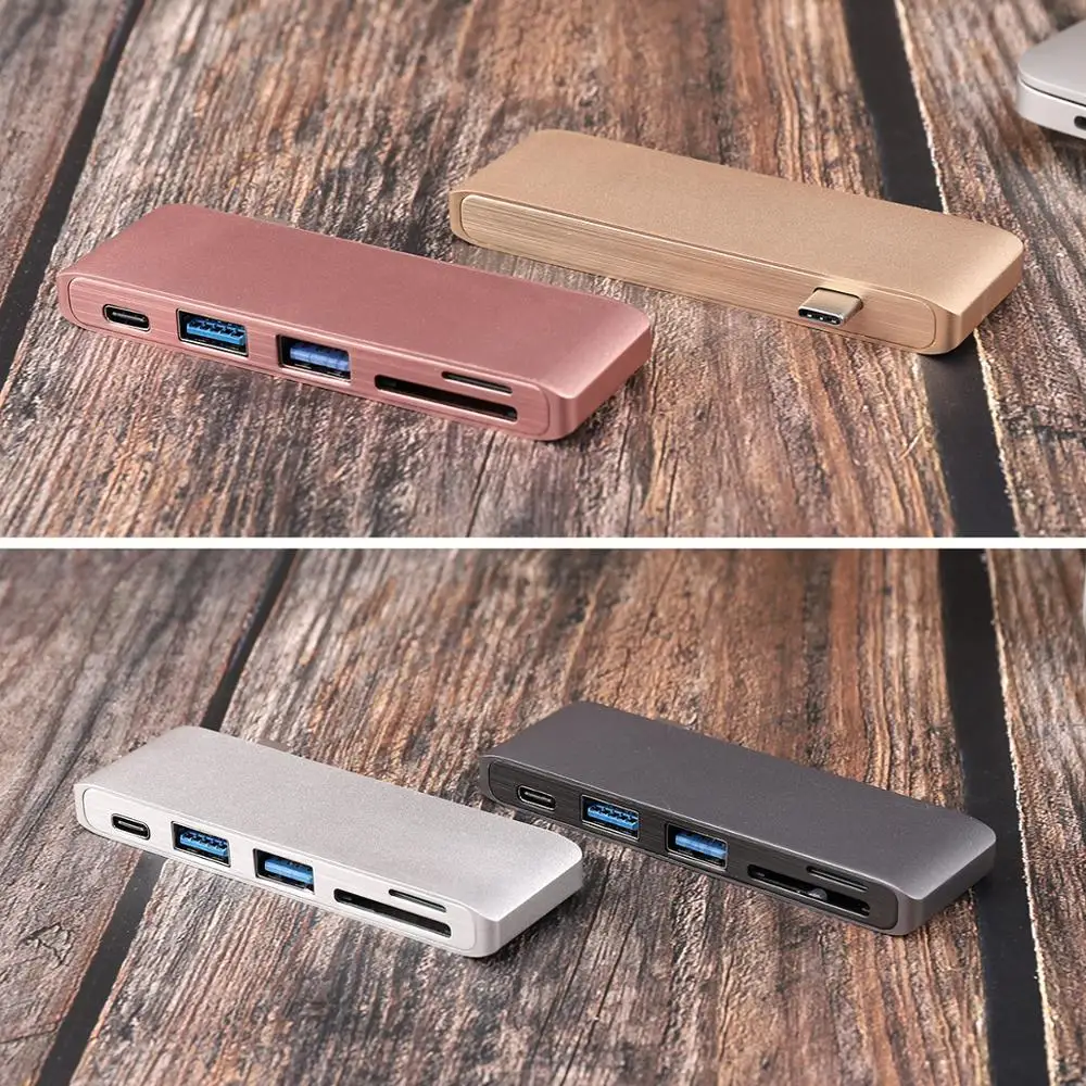 USB C концентратор USB 3,0 разветвитель адаптер Thunderbolt 3 концентратор+ TF SD слот type-C порт передачи данных HDMI концентратор для Macbook Pro/Air 13 15 дюймов