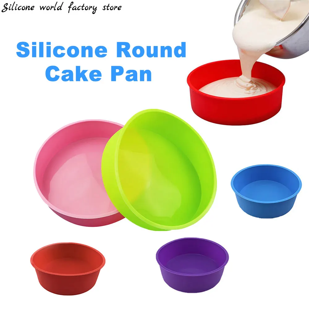Siliconeworld8InchSiliconeRoundCakePanDIYMoussePastryCake
